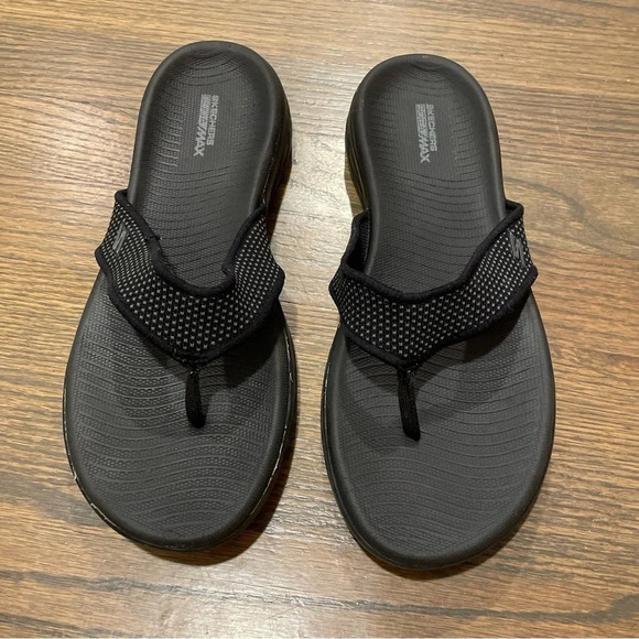 Skechers Mens Flip-Flop Sandals Black size 10 main image 10
